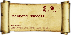 Reinhard Marcell névjegykártya